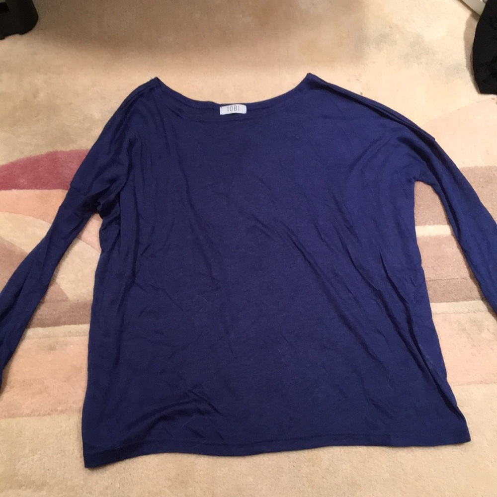 Plain navy long sleeve